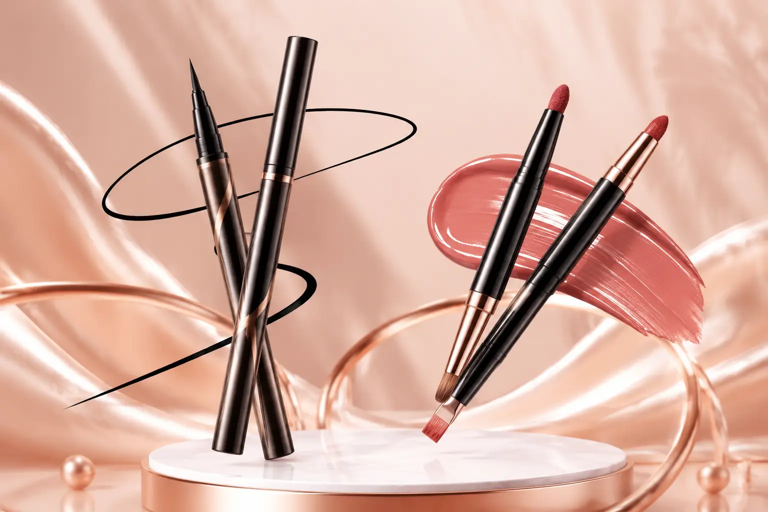 Precision Eyeliner and Lip Brushes produced by eye shadow brush factory