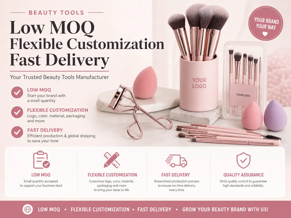 LanTing private label makeup brush OEM/ODM manufacturing process overview
