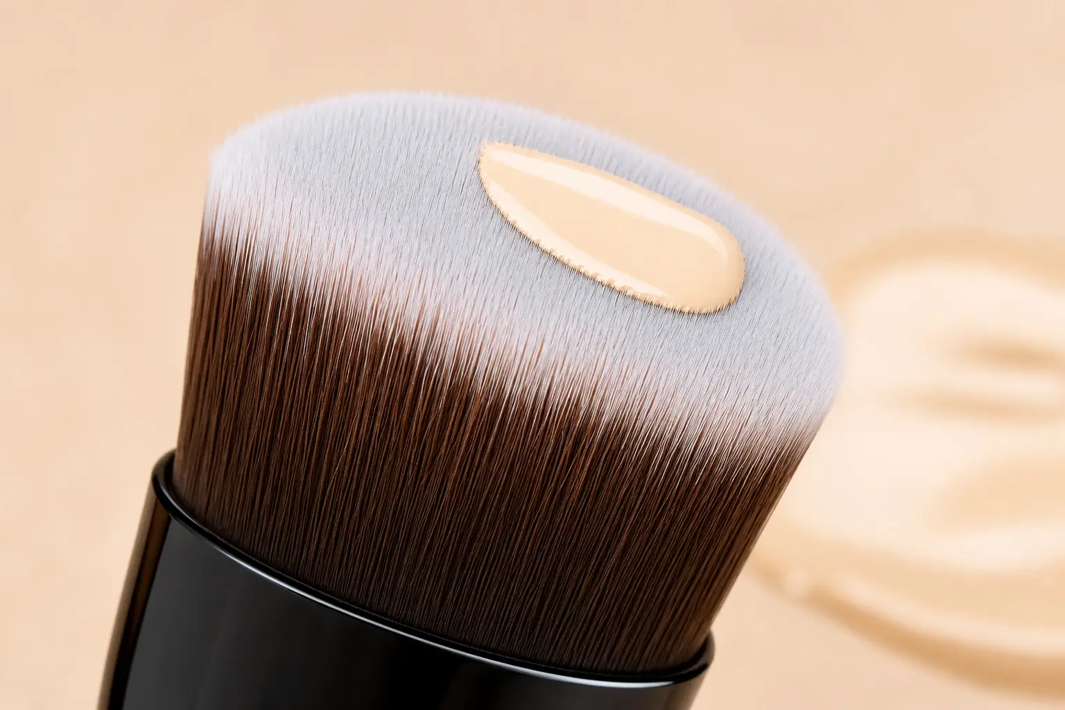Microscopic fiber analysis comparing bionic hair makeup brush structure with standard bristles