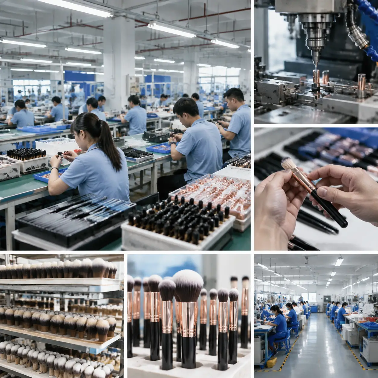 LanTing beauty tool manufacturing facility and OEM sample showcase