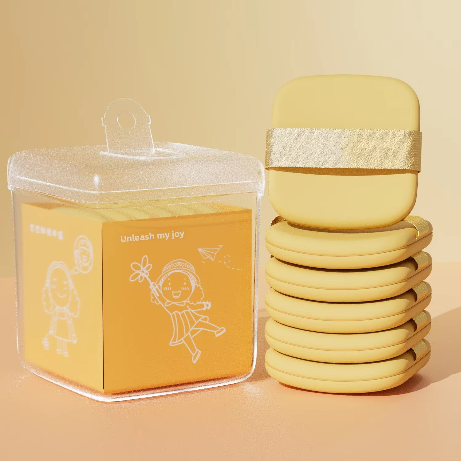 Wholesale 10-Piece Butter Cushion Makeup Puff Set with Dustproof Storage Case – High-Elastic Marshmallow Foundation Sponge with Ribbon Handle (OEM/ODM Private Label)