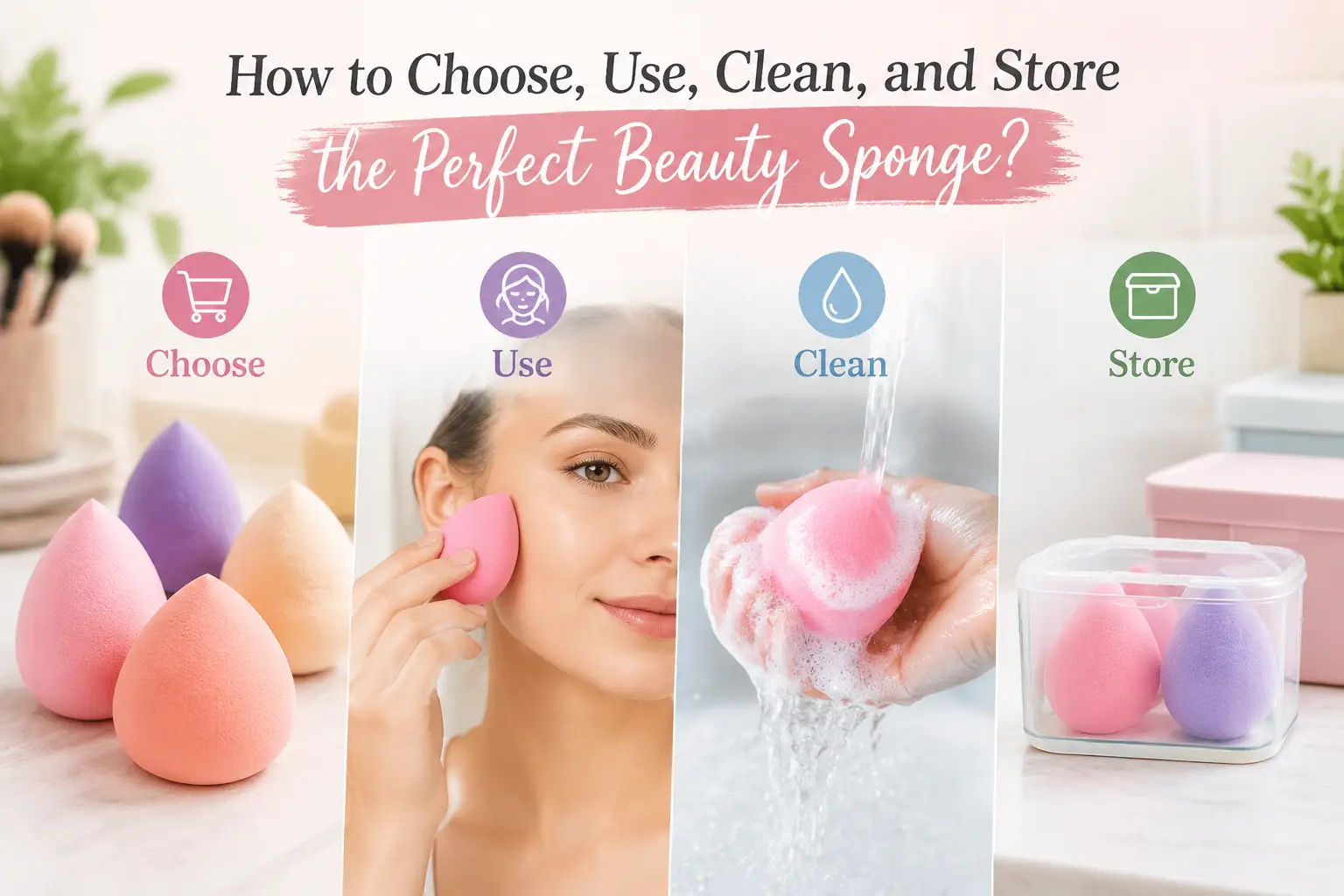 How to Choose, Use, Clean, and Store the Perfect Beauty Sponge？