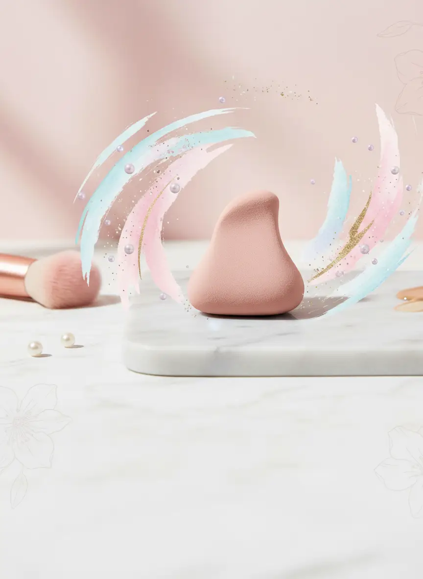 Stamp-Shaped Makeup Sponge | Unique Beauty Blender for Foundation and Concealer