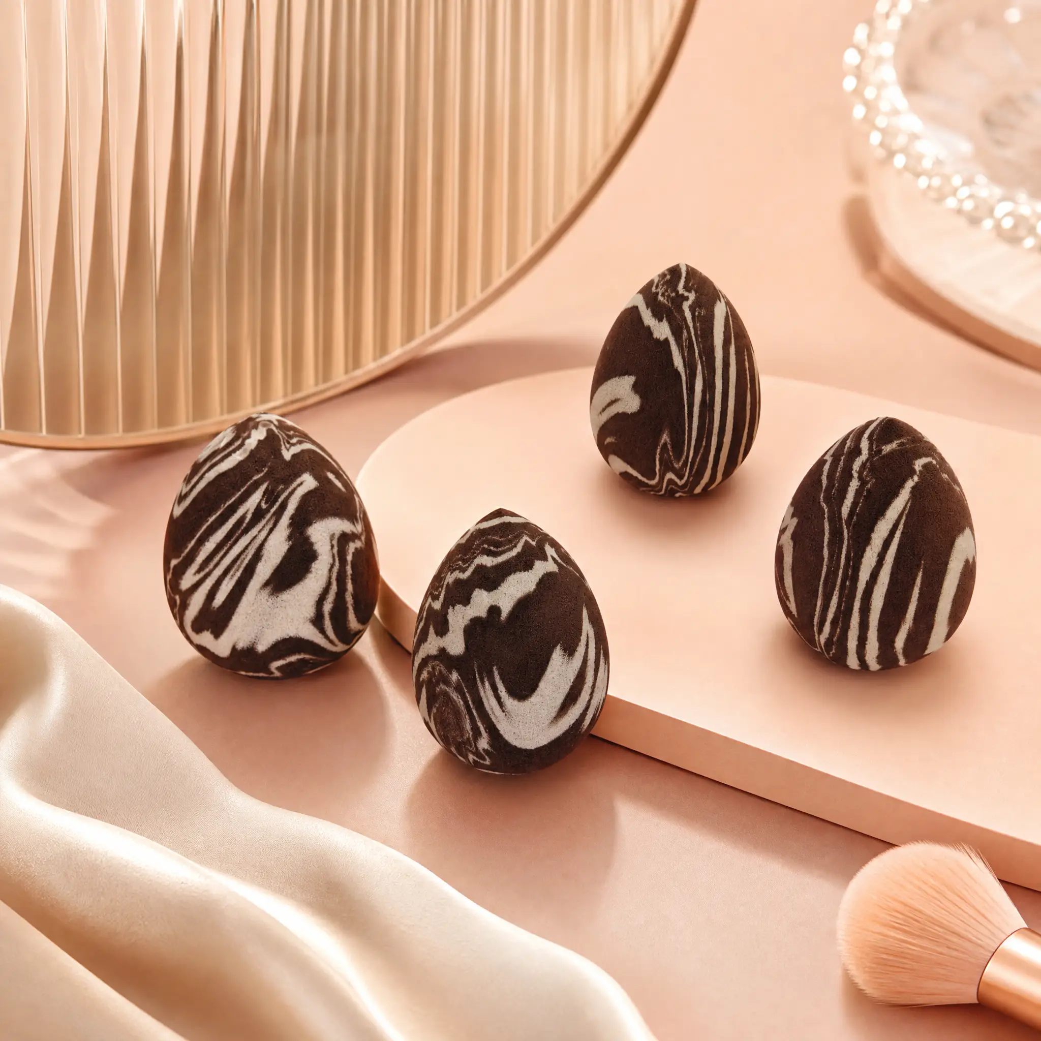 Marble Teardrop Makeup Sponge | Reusable Beauty Blender for Foundation and Concealer